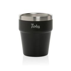 Vue Tasse à café 300ml à double paroi en acier RCS Clark de couleur noir| Krokrodeal