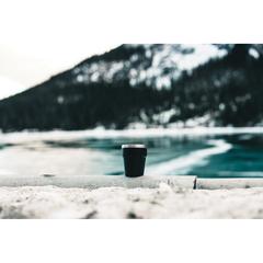 Vue Tasse à café 300ml à double paroi en acier RCS Clark de couleur noir| Krokrodeal