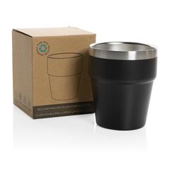 Vue Tasse à café 300ml à double paroi en acier RCS Clark de couleur noir| Krokrodeal