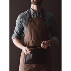 Vue VINGA Tablier Casbas de couleur marron| Krokrodeal