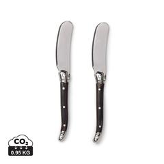 Vue VINGA Duo de couteau à beurre Gigaro de couleur gris| Krokrodeal