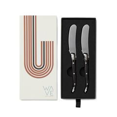 Vue VINGA Duo de couteau à beurre Gigaro de couleur gris| Krokrodeal