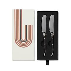 Vue VINGA Duo de couteau à beurre Gigaro de couleur gris| Krokrodeal