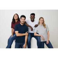 Vue Polo en coton piqué et recyclé Iqoniq Yosemite de couleur blanc| Krokrodeal