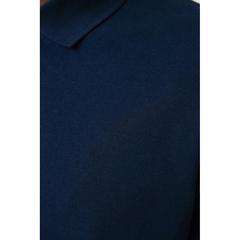 Vue Polo en coton piqué et recyclé Iqoniq Yosemite de couleur bleu| Krokrodeal