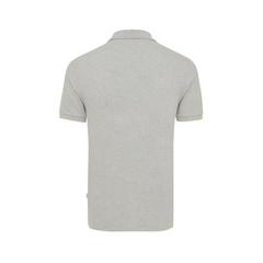 Vue Polo en coton piqué et recyclé Iqoniq Yosemite de couleur gris| Krokrodeal