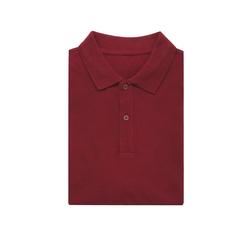 Vue Polo en coton piqué et recyclé Iqoniq Yosemite de couleur rouge| Krokrodeal