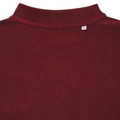 Vue Polo en coton piqué et recyclé Iqoniq Yosemite de couleur rouge| Krokrodeal