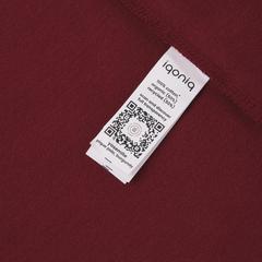 Vue Polo en coton piqué et recyclé Iqoniq Yosemite de couleur rouge| Krokrodeal