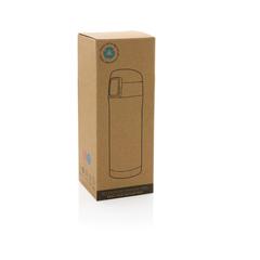 Vue Mug 300ml à fermeture facile en acier inoxydable recyclé RCS de couleur gris| Krokrodeal