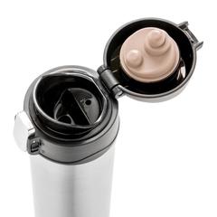 Vue Mug 300ml à fermeture facile en acier inoxydable recyclé RCS de couleur gris| Krokrodeal