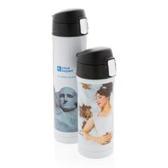 Vue Mug 300ml à fermeture facile en acier inoxydable recyclé RCS de couleur blanc| Krokrodeal