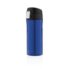 Vue Mug 300ml à fermeture facile en acier inoxydable recyclé RCS de couleur bleu| Krokrodeal