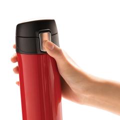 Vue Mug 300ml à fermeture facile en acier inoxydable recyclé RCS de couleur rouge| Krokrodeal