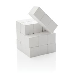 Vue Casse-tête en Bois dans une pochette en toile de couleur blanc| Krokrodeal