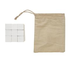 Vue Casse-tête en Bois dans une pochette en toile de couleur blanc| Krokrodeal