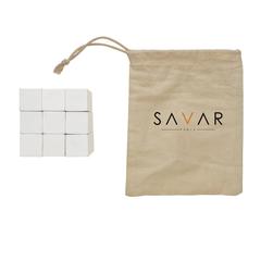 Vue Casse-tête en Bois dans une pochette en toile de couleur blanc| Krokrodeal
