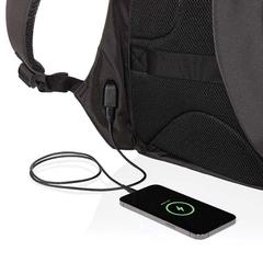 Vue Sac à dos antivol pour ordinateur 15,6" Swiss Peak AWARE™ de couleur noir| Krokrodeal