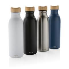 Vue Bouteille d'eau 600ml en acier Avira Alcor RCS de couleur gris| Krokrodeal