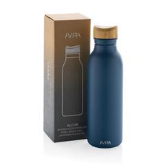 Vue Bouteille d'eau 600ml en acier Avira Alcor RCS de couleur bleu| Krokrodeal