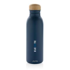 Vue Bouteille d'eau 600ml en acier Avira Alcor RCS de couleur bleu| Krokrodeal