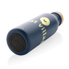 Vue Bouteille d'eau 600ml en acier Avira Alcor RCS de couleur bleu| Krokrodeal