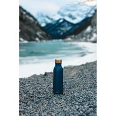 Vue Bouteille d'eau 600ml en acier Avira Alcor RCS de couleur bleu| Krokrodeal