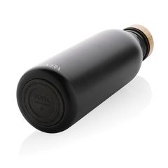 Vue Bouteille d'eau 600ml en acier Avira Alcor RCS de couleur noir| Krokrodeal