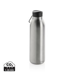 Vue Bouteille isotherme 500ml Avira Avior en acier recyclé RCS de couleur gris| Krokrodeal