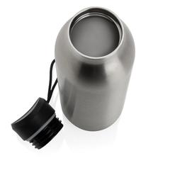 Vue Bouteille isotherme 500ml Avira Avior en acier recyclé RCS de couleur gris| Krokrodeal