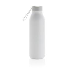 Vue Bouteille isotherme 500ml Avira Avior en acier recyclé RCS de couleur blanc| Krokrodeal