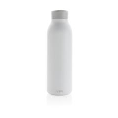 Vue Bouteille isotherme 500ml Avira Avior en acier recyclé RCS de couleur blanc| Krokrodeal