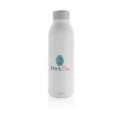 Vue Bouteille isotherme 500ml Avira Avior en acier recyclé RCS de couleur blanc| Krokrodeal