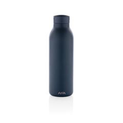 Vue Bouteille isotherme 500ml Avira Avior en acier recyclé RCS de couleur bleu| Krokrodeal