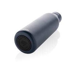 Vue Bouteille isotherme 500ml Avira Avior en acier recyclé RCS de couleur bleu| Krokrodeal