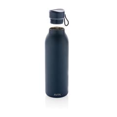 Vue Bouteille isotherme 500ml Avira Avior en acier recyclé RCS de couleur bleu| Krokrodeal