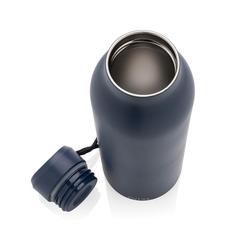 Vue Bouteille isotherme 500ml Avira Avior en acier recyclé RCS de couleur bleu| Krokrodeal
