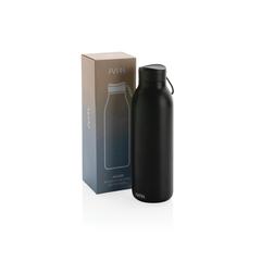 Vue Bouteille isotherme 500ml Avira Avior en acier recyclé RCS de couleur noir| Krokrodeal