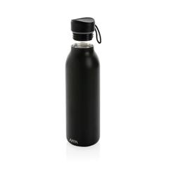 Vue Bouteille isotherme 500ml Avira Avior en acier recyclé RCS de couleur noir| Krokrodeal