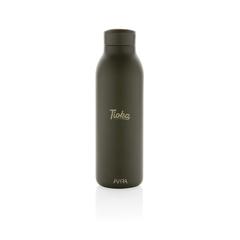Vue Bouteille isotherme 500ml Avira Avior en acier recyclé RCS de couleur vert| Krokrodeal