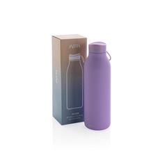 Vue Bouteille isotherme 500ml Avira Avior en acier recyclé RCS de couleur violet| Krokrodeal