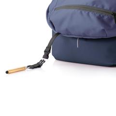 Vue Sac à dos antivol Bobby Soft de couleur bleu| Krokrodeal