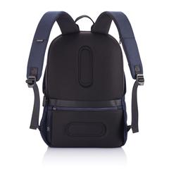 Vue Sac à dos antivol Bobby Soft de couleur bleu| Krokrodeal