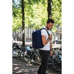 Vue Sac à dos antivol Bobby Soft de couleur bleu| Krokrodeal