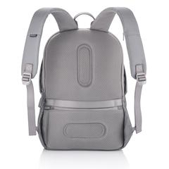 Vue Sac à dos antivol Bobby Soft de couleur gris| Krokrodeal