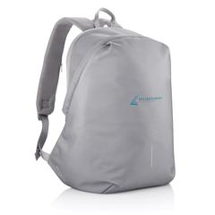 Vue Sac à dos antivol Bobby Soft de couleur gris| Krokrodeal