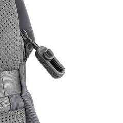Vue Sac à dos antivol Bobby Soft de couleur gris| Krokrodeal