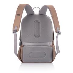 Vue Sac à dos antivol Bobby Soft de couleur marron| Krokrodeal