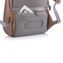 Vue Sac à dos antivol Bobby Soft de couleur marron| Krokrodeal