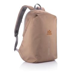 Vue Sac à dos antivol Bobby Soft de couleur marron| Krokrodeal